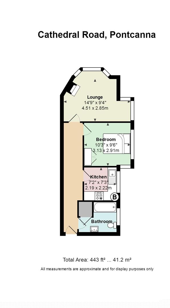 Floorplan for Cathedral Road, Pontcanna, Cardiff